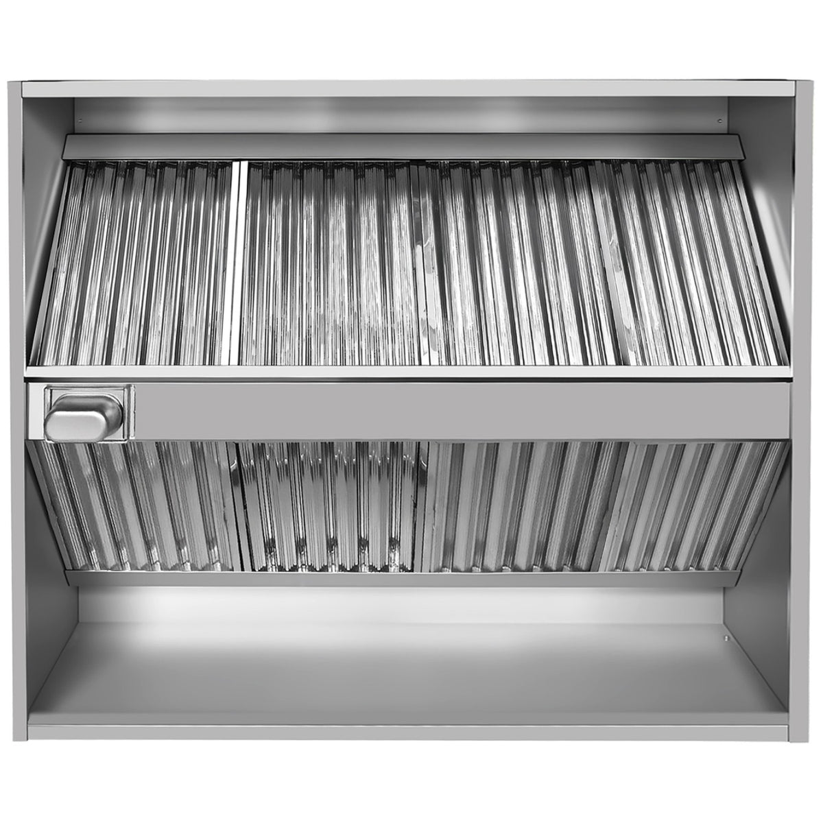 Commercial Island Canopy Hood with Stainless Steel Baffle Filters 2000 x 1300 x 350mm - CH20200S