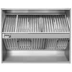 Commercial Island Canopy Hood with Stainless Steel Baffle Filters 2500 x 1300 x 350mm - CH20250S