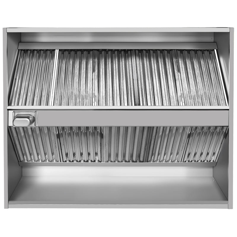 Commercial Island Canopy Hood with Stainless Steel Baffle Filters 2500 x 1300 x 350mm - CH20250S