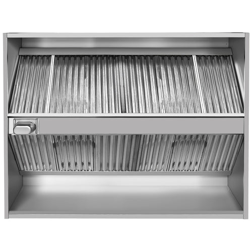 Commercial Island Canopy Hood with Stainless Steel Baffle Filters 3000 x 1300 x 350mm - CH20300S