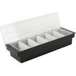 Garnish Tray / Condiment Holder with Lid 6 Compartments - CHC46