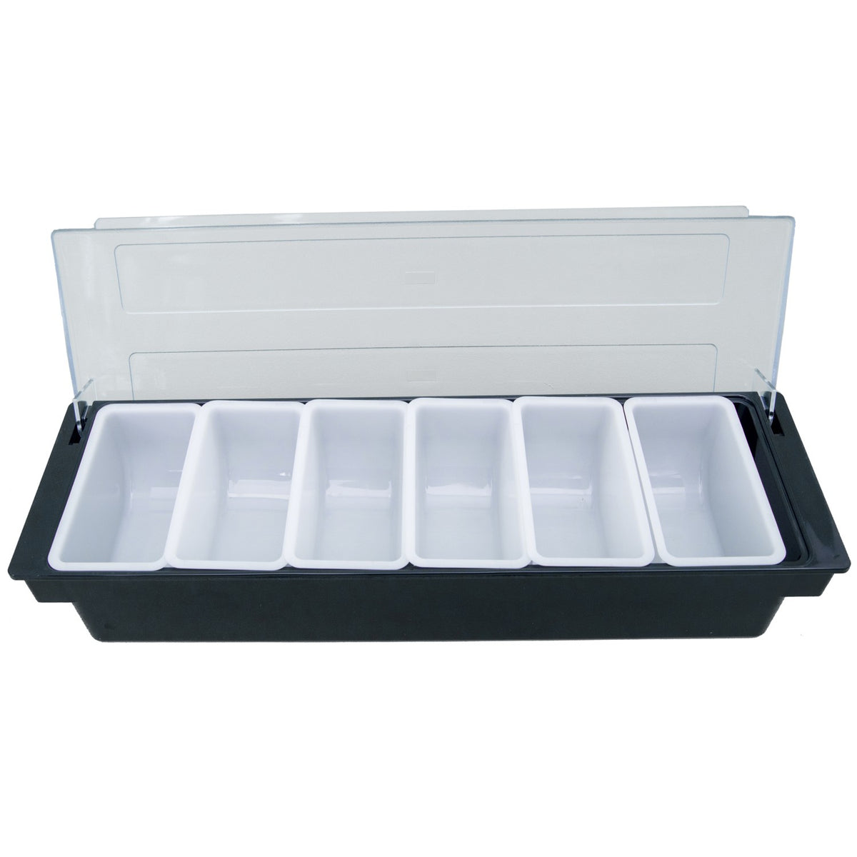 Garnish Tray / Condiment Holder with Lid 6 Compartments - CHC46