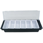 Garnish Tray / Condiment Holder with Lid 6 Compartments - CHC46