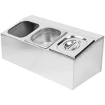Commercial Condiment Holder including 3xGN1/6-150mm pans & lids - CHD03AD
