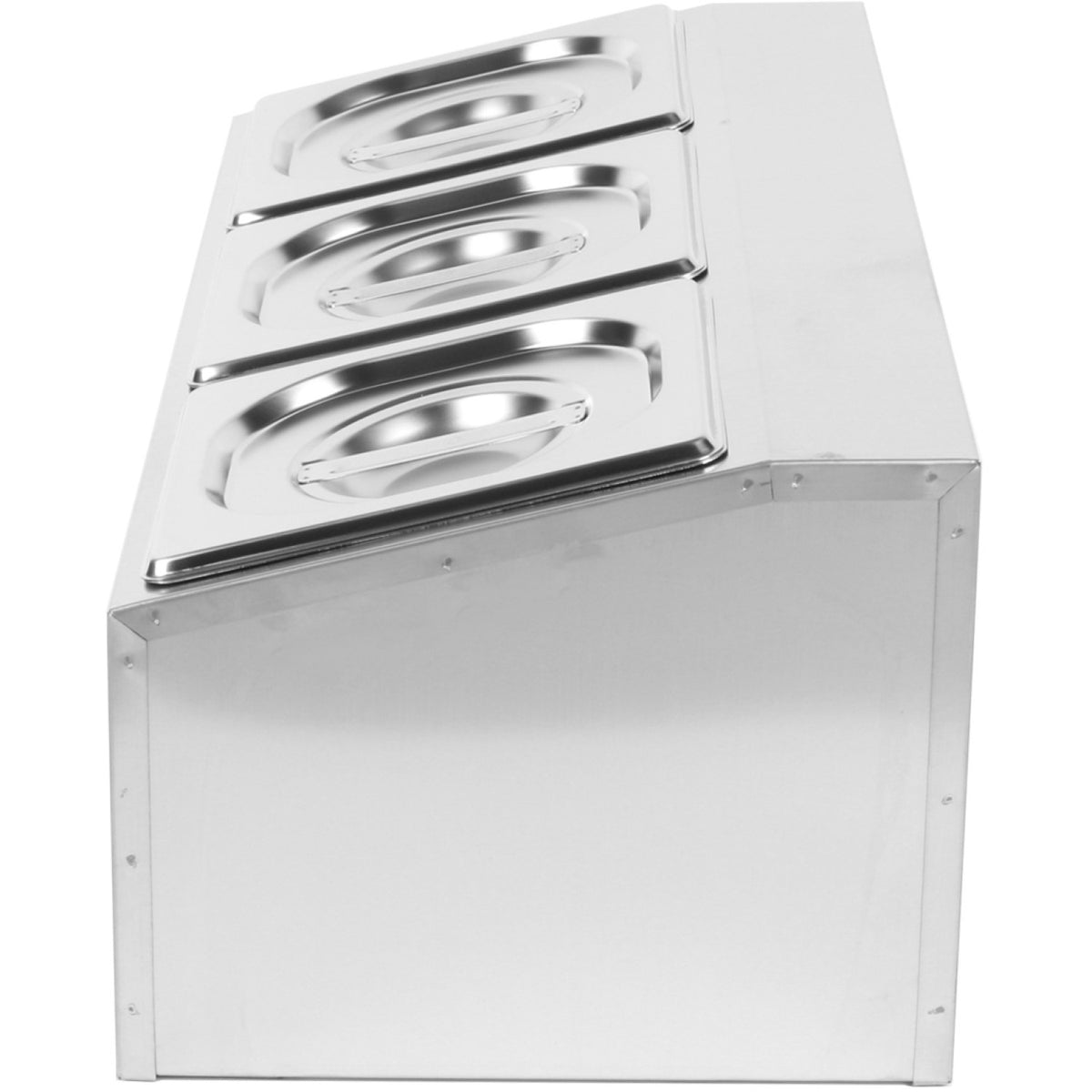 Commercial Condiment Holder including 3xGN1/6-150mm pans & lids - CHD03AD