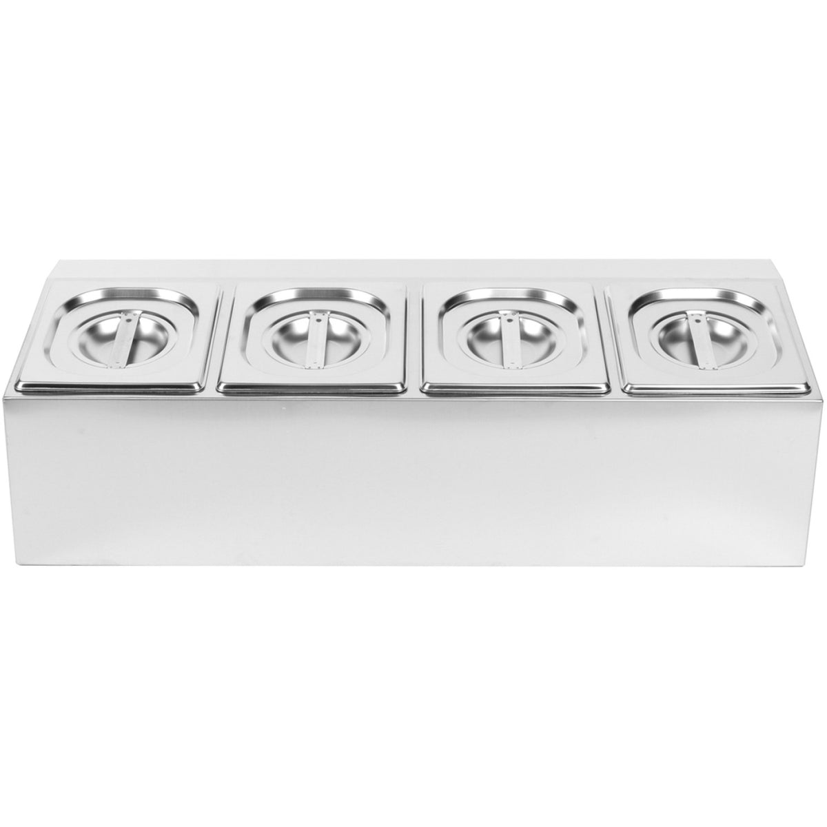 Commercial Condiment Holder including 4xGN1/6-150mm pans & lids - CHD04AD