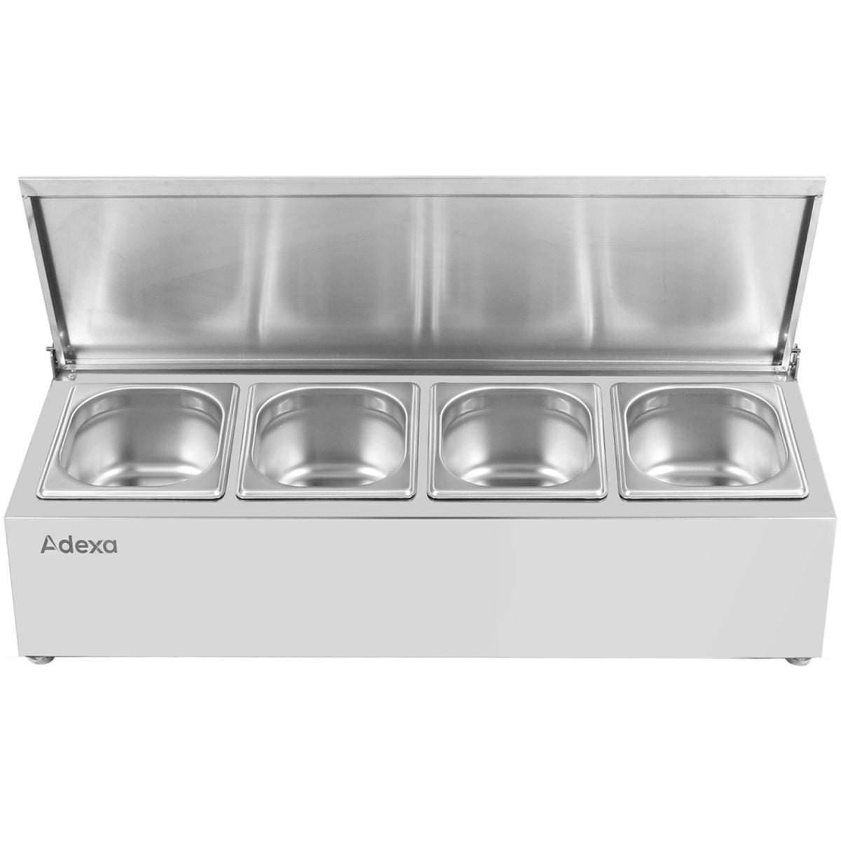 Commercial Condiment Holder with lid including 4xGN1/6-150mm containers Stainless steel - CHD04ADFL