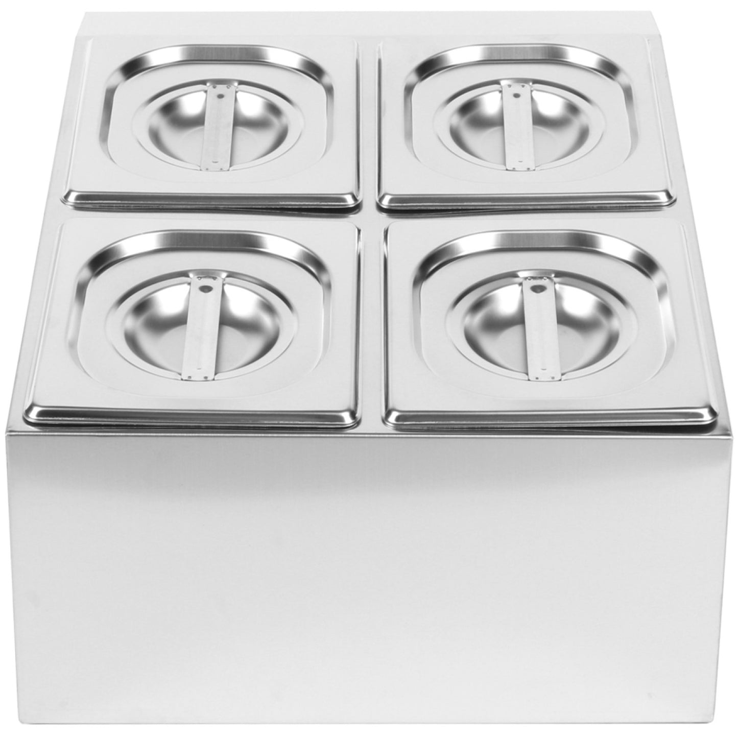 Commercial Condiment Holder including 4xGN1/6-100mm pans & lids - CHD04B