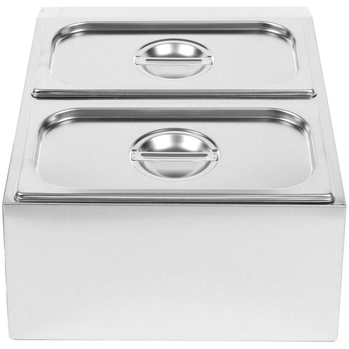 Commercial Condiment Holder including 2xGN1/3-150mm containers with lids Stainless steel - CHD04BD3
