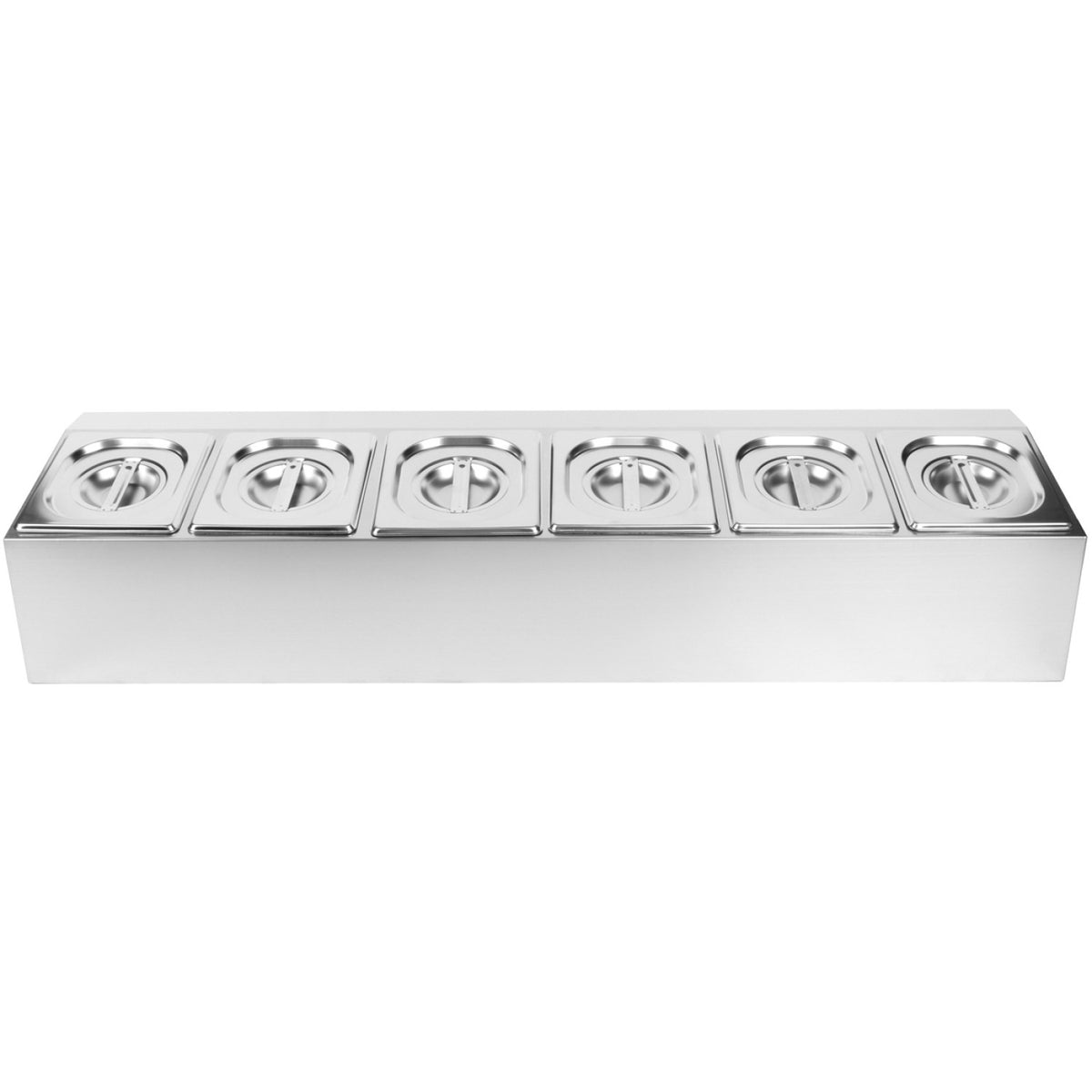 Commercial Condiment Holder including 6xGN1/6-150mm pans & Lids - CHD06AD