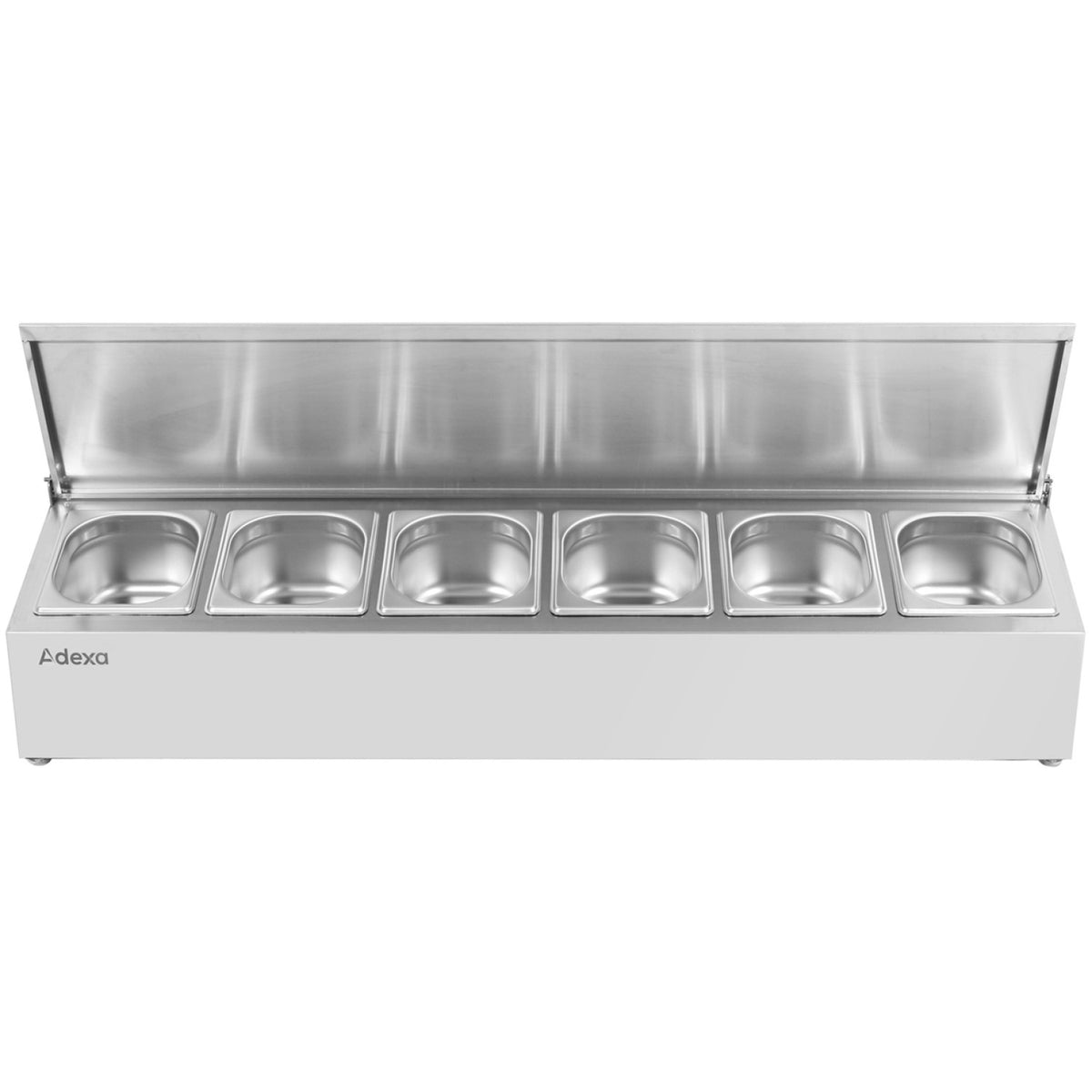 Commercial Condiment Holder with lid including 6xGN1/6-150mm containers Stainless steel - CHD06ADFL