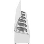 Commercial Condiment Holder with lid including 6xGN1/6-150mm containers Stainless steel - CHD06ADFL