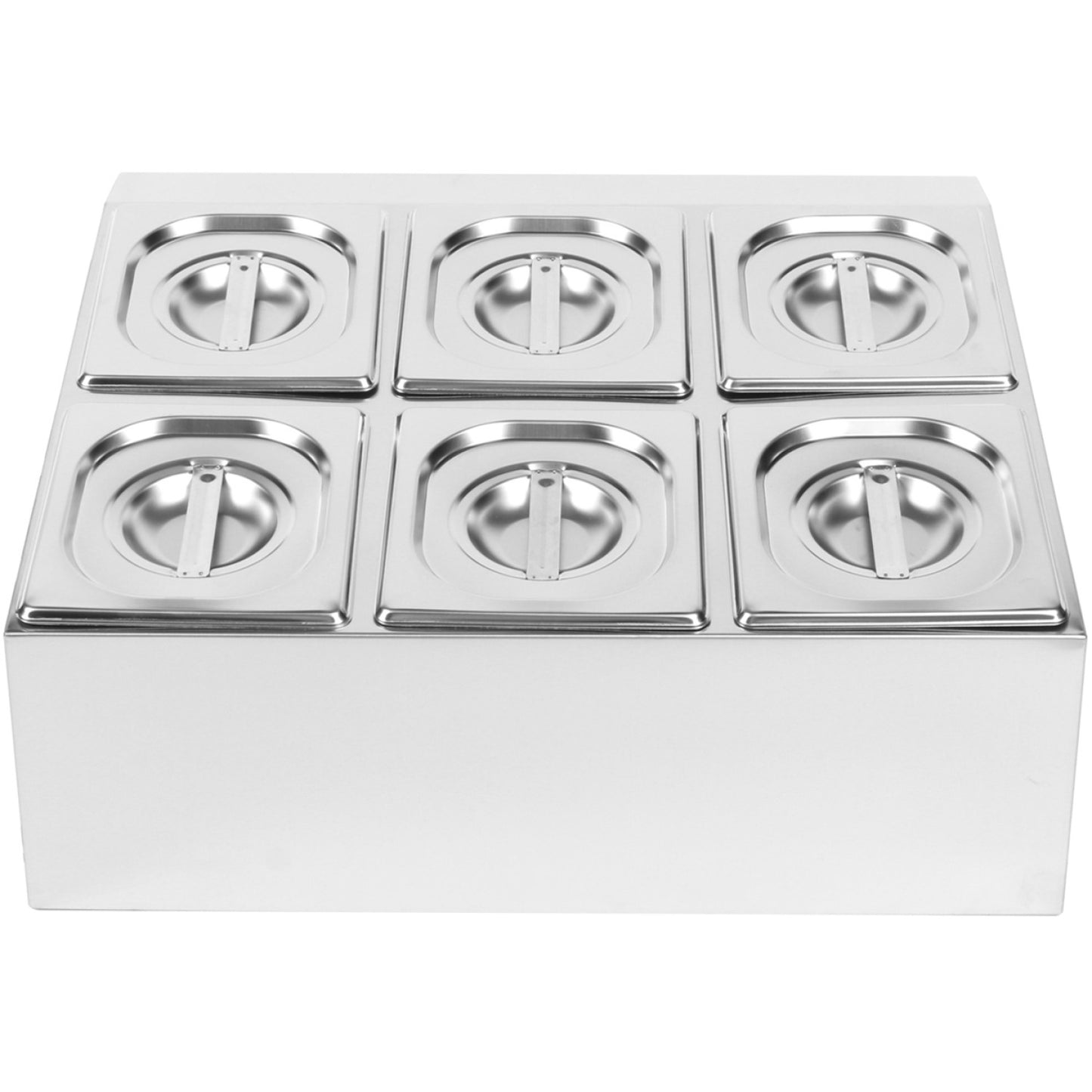 Commercial Condiment Holder including 6xGN1/6-100mm pans & lids - CHD06B