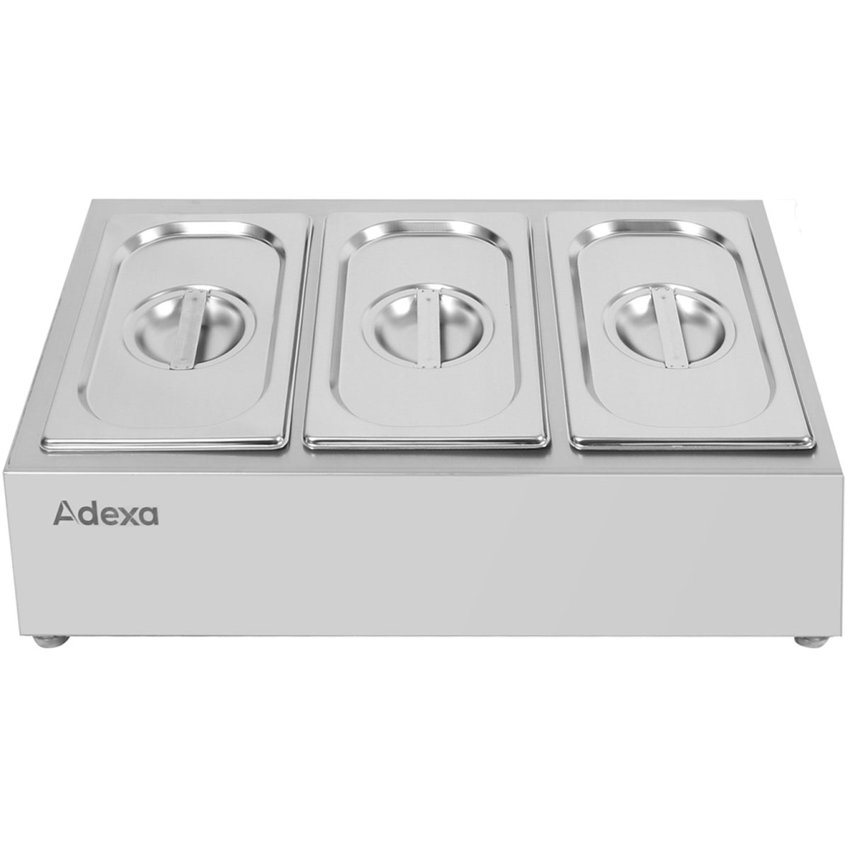 Commercial Condiment Holder including 3xGN1/4-150mm containers with lid Stainless steel - CHE03AD