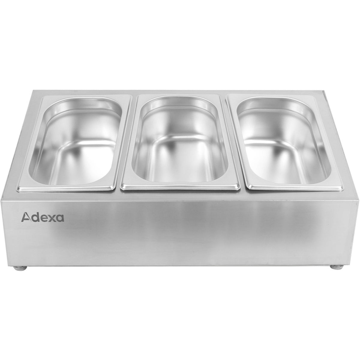 Commercial Condiment Holder including 3xGN1/4-150mm containers with lid Stainless steel - CHE03AD