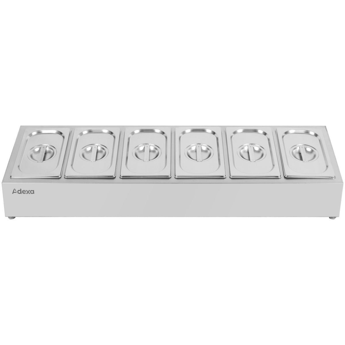 Commercial Condiment Holder including 6xGN1/4-150mm containers with lid Stainless steel - CHE06AD