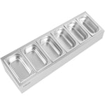 Commercial Condiment Holder including 6xGN1/4-150mm containers with lid Stainless steel - CHE06AD