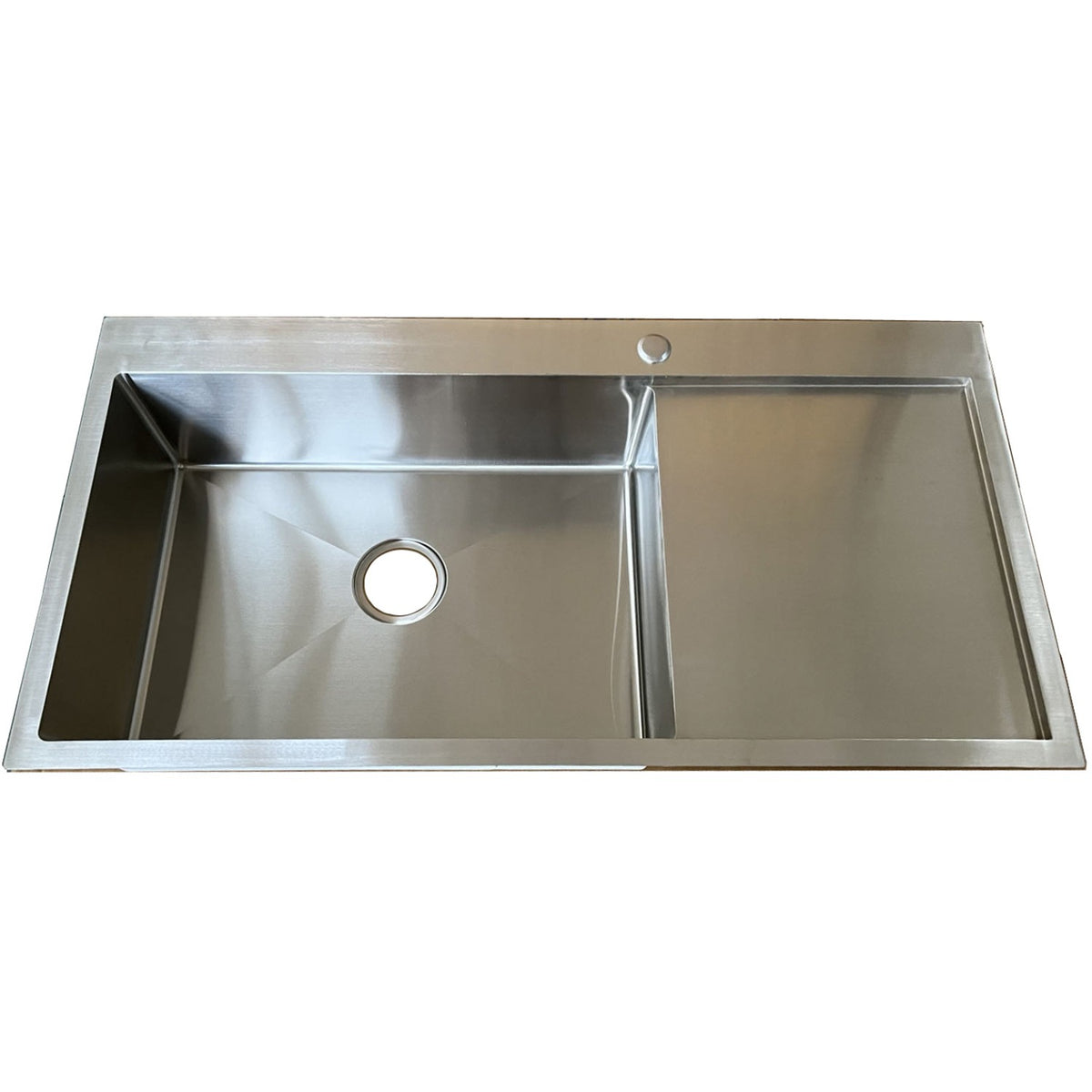 Overmount Single Basin Sink Stainless Steel with drainboard 1000x510x175mm - CHMS10051