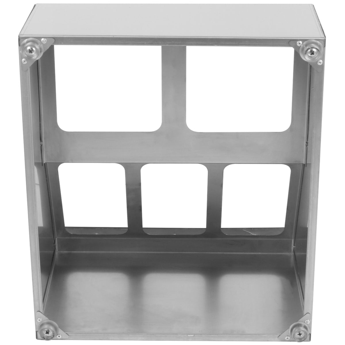 Commercial Stainless Steel GN Condiment Holder with Acrylic Flip-Top Lids, 2 x GN 1/6 + 3 x GN 1/9 - CHRLF04B2