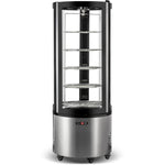 Refrigerated Rotating Round Display Case 360L Stainless Steel & Black - CL400R1