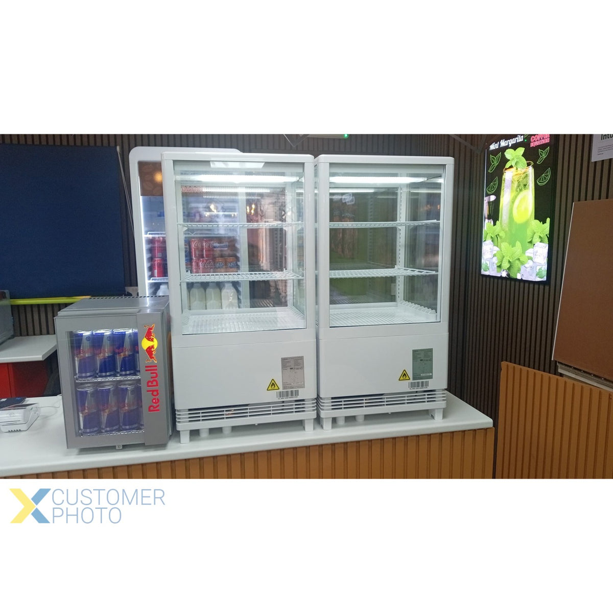 Countertop Display Fridge 58 litres 2 shelves White 1 flat door - CL58W