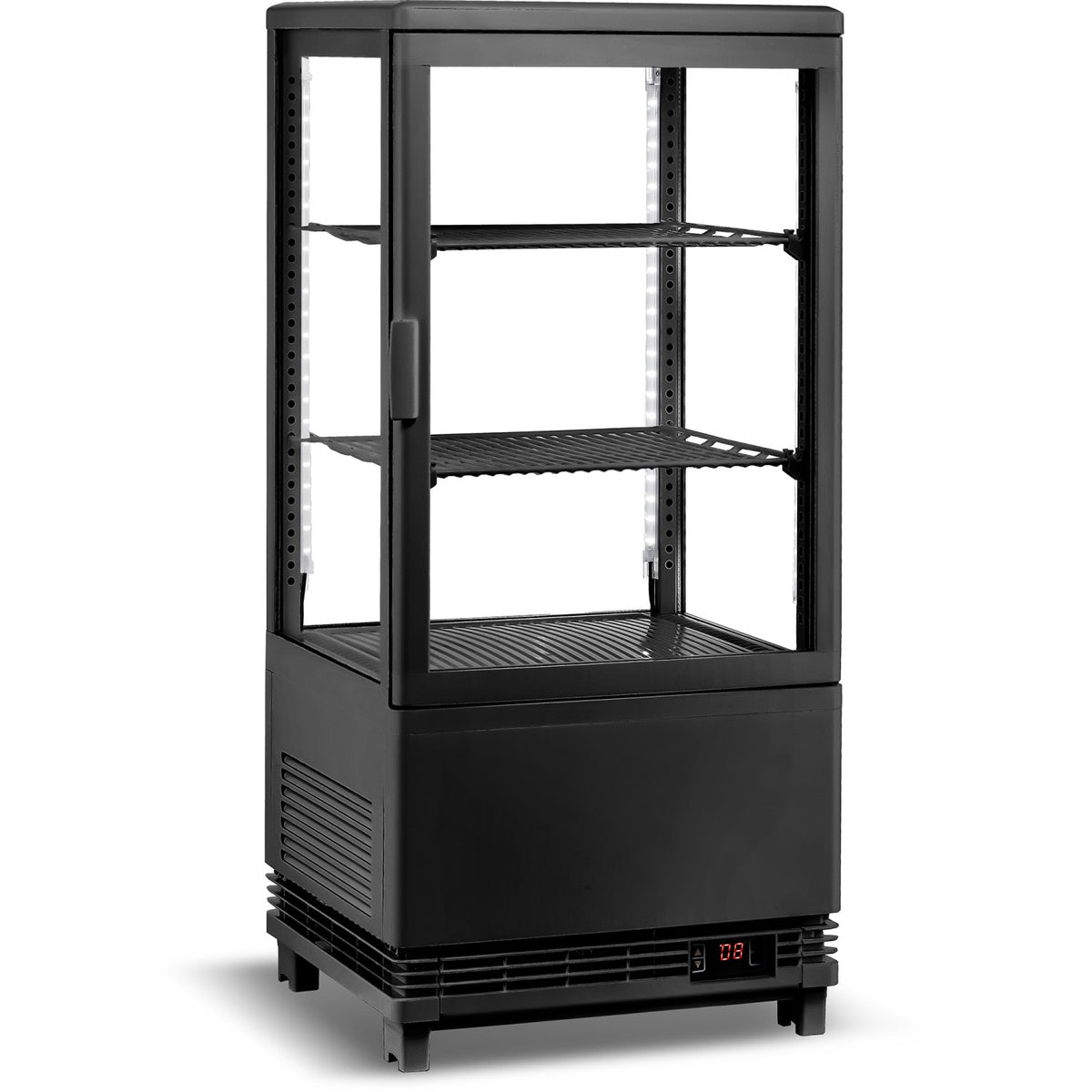Countertop Display Fridge 58 litres 2 shelves Black 1 flat door - CL58B