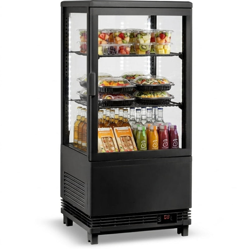 Countertop Display Fridge 68 litres 3 shelves Black 1 flat door - CL68B