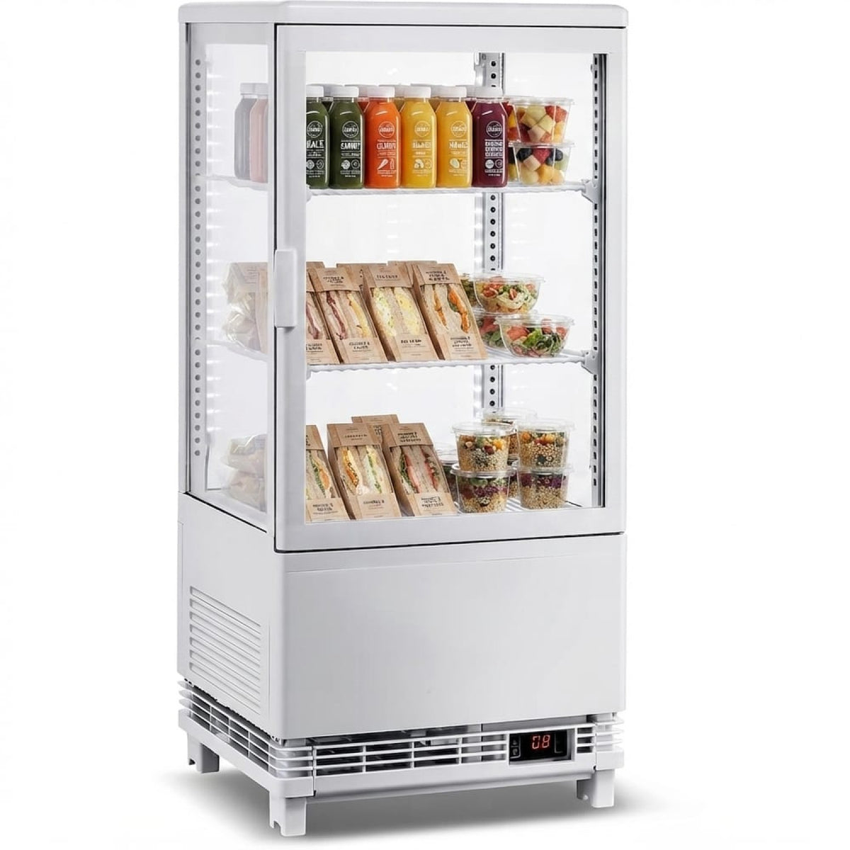 Countertop Display Fridge 68 litres 3 shelves White 1 flat door - CL68W