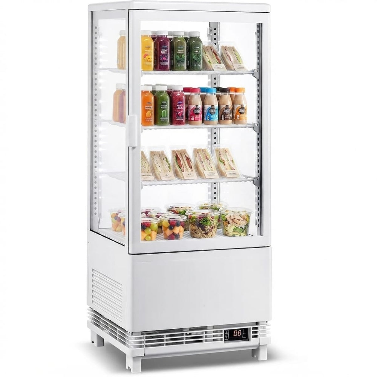 Countertop Display Fridge 78 litres 3 shelves White 1 flat door - CL78W