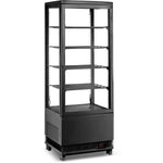 Freestanding Display Fridge 98 litres 4 shelves Black 1 flat door - CL98B