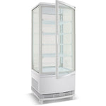 Countertop Display Fridge 98 litres 4 shelves White 2 curved doors front + back - CL98RW