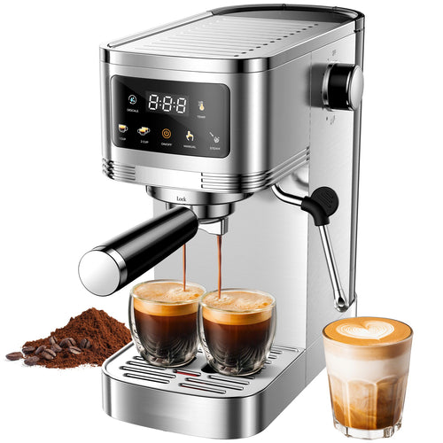 Commercial Espresso Coffee Machine 1350W 20 Bar Stainless Steel - CM1661