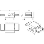 Commercial Conveyor Pizza oven 16 pizzas of 12'' per hour - CP12S