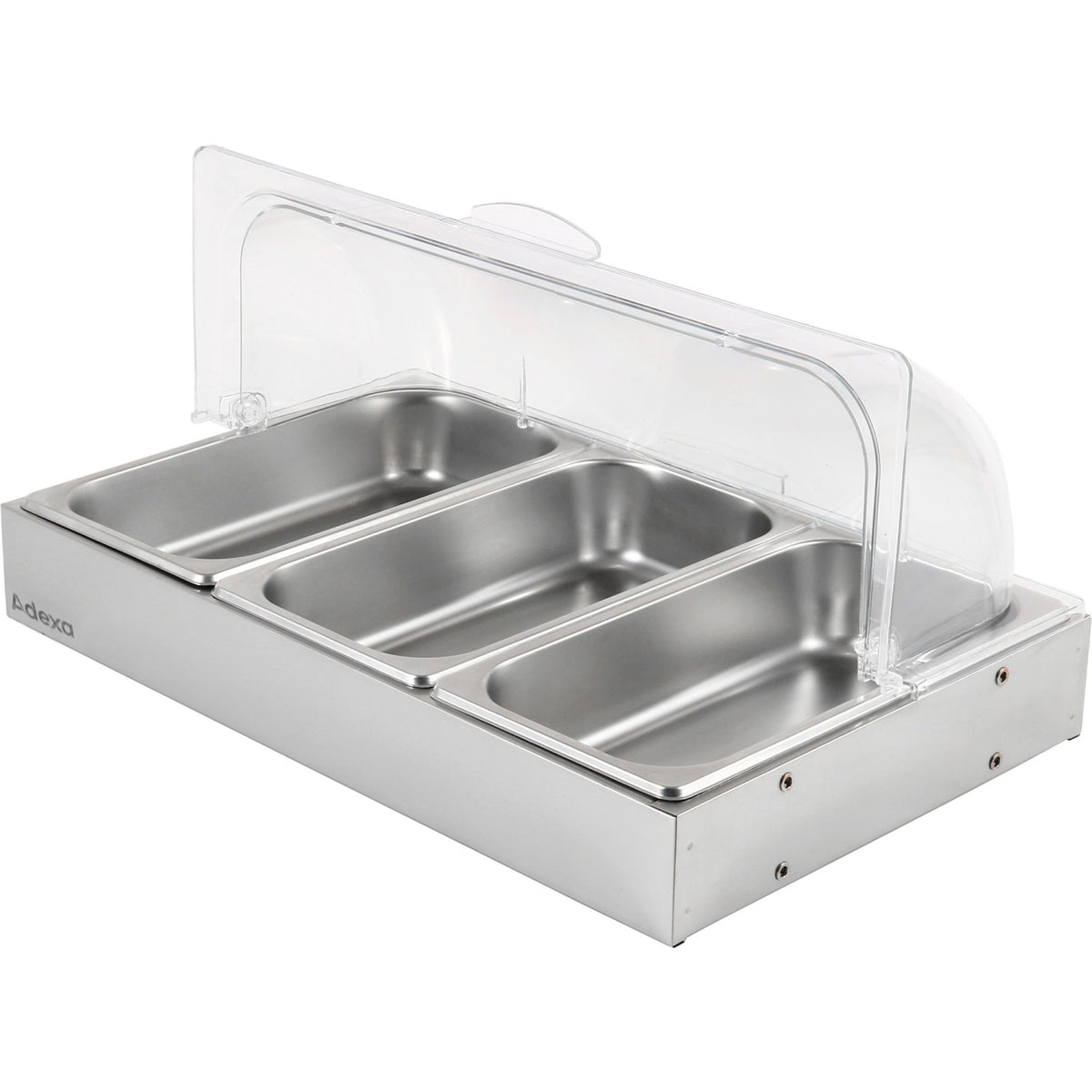 Roll top Display case 3xGN1/3 Stainless steel - CRD3