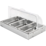Roll top Display case 3xGN1/3 Stainless steel - CRD3