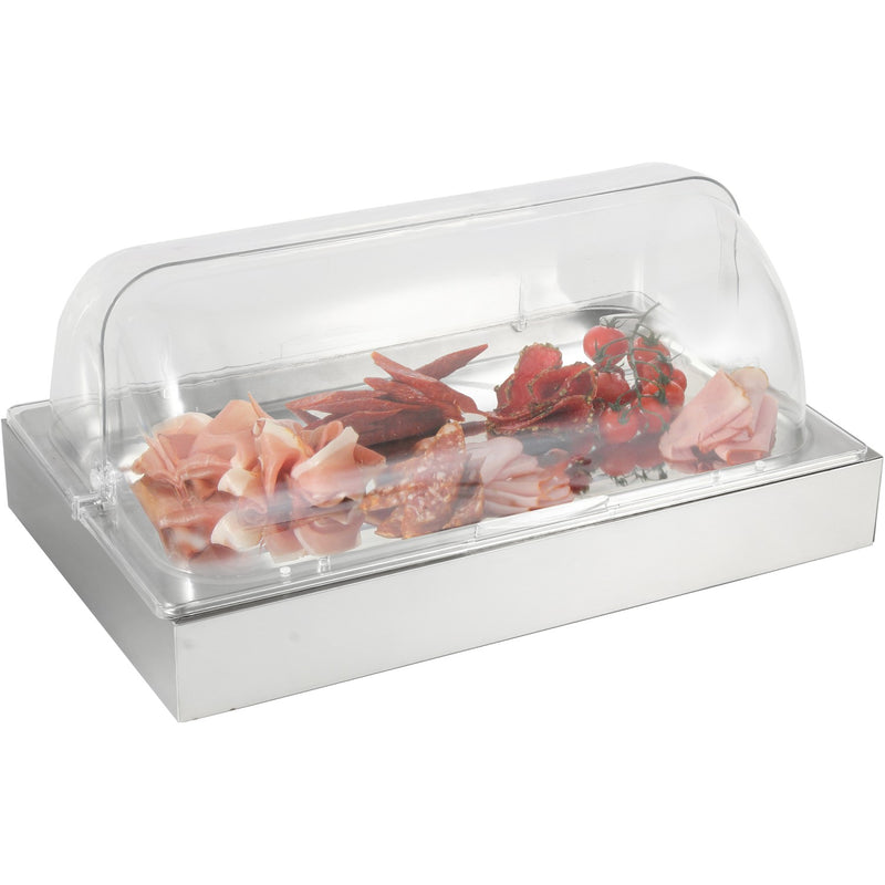 Roll top Display Cooling plate with Ice box GN1/1 Stainless steel - CRDIB1