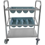 Cutlery & Tray Trolley 2 trays & Undershelf 570x350x860mm - CTT2