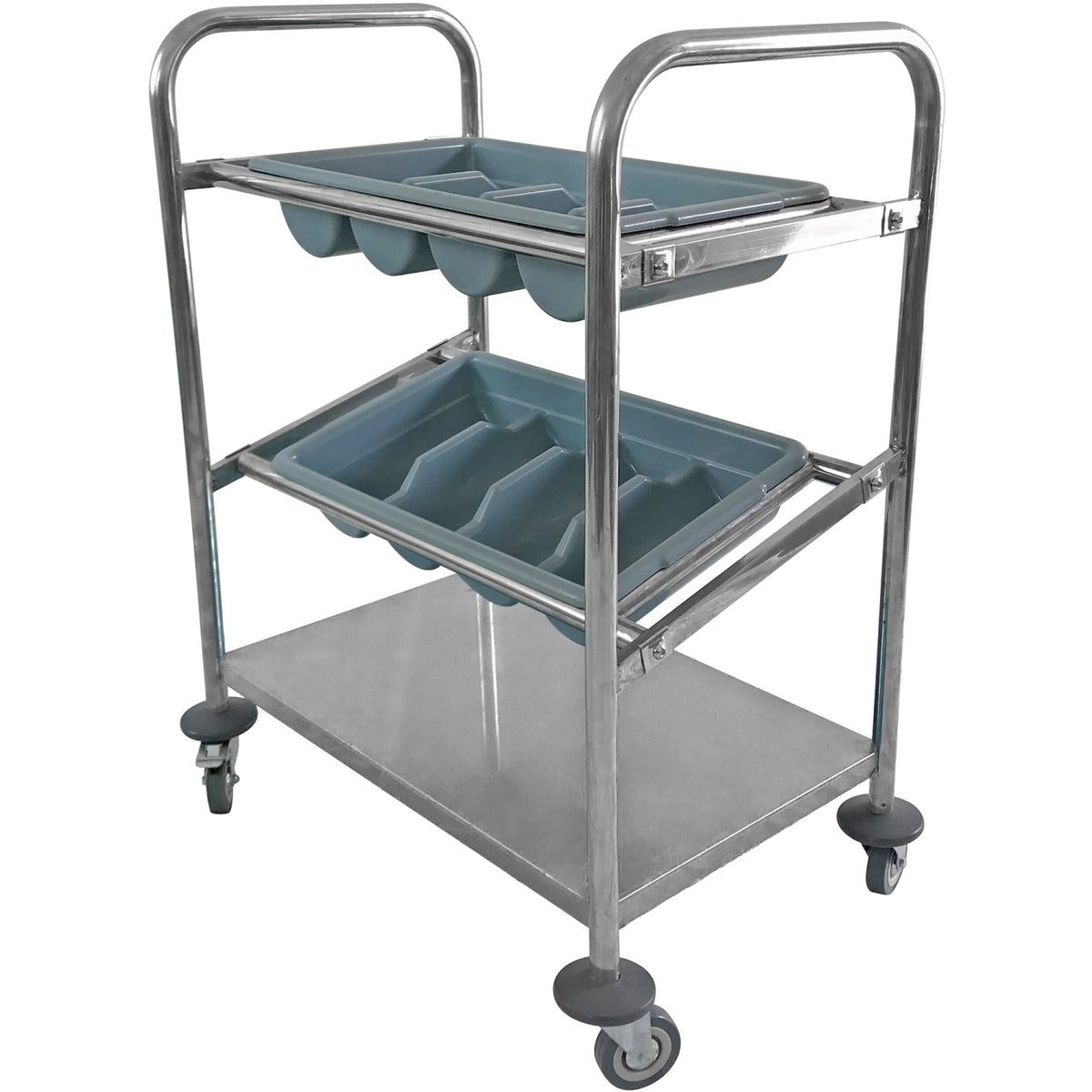 Cutlery & Tray Trolley 2 trays & Undershelf 570x350x860mm - CTT2