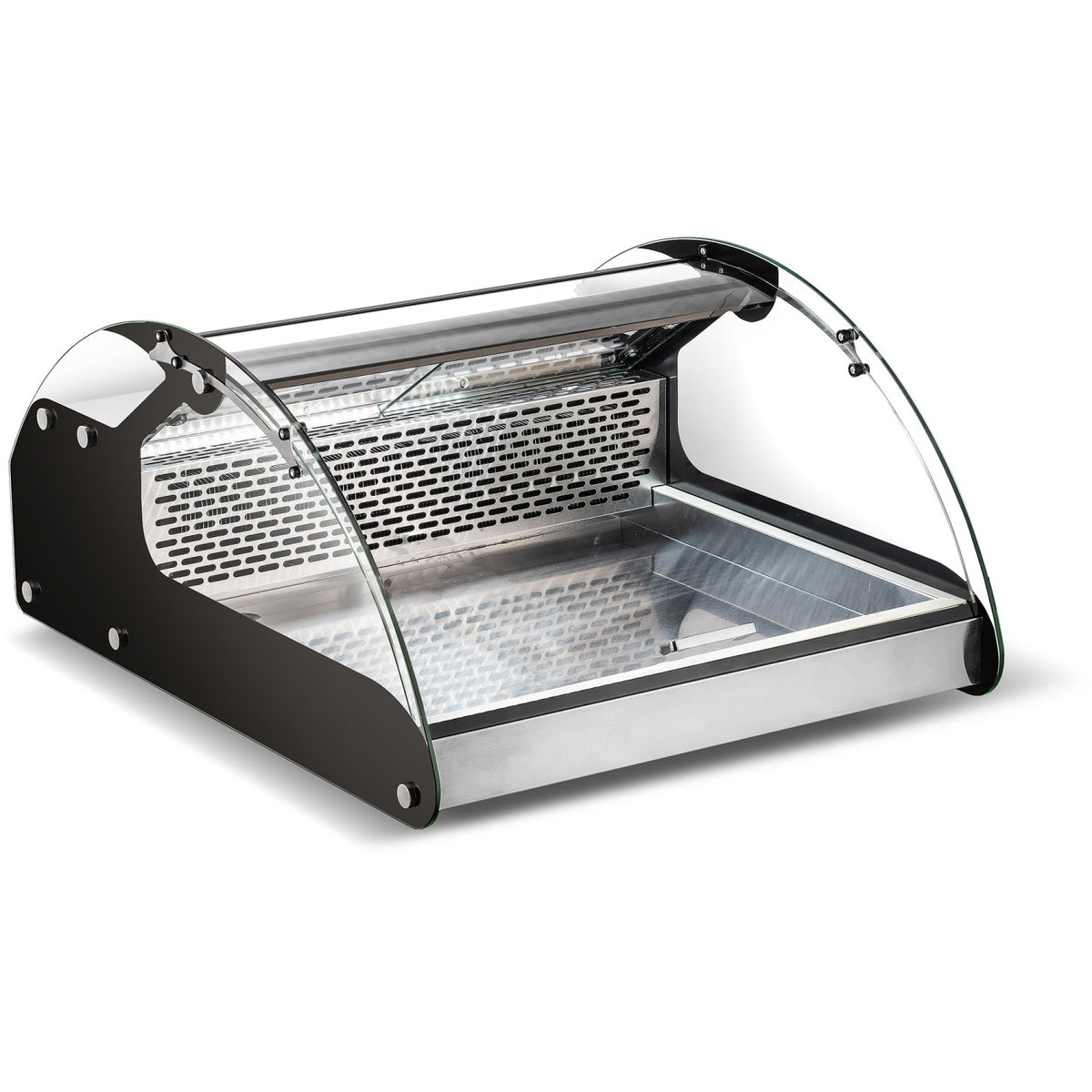 Display Merchandiser Fridge 90 litres 2xGN1/1 Stainless Steel & Black - CW118