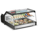 Display Merchandiser Fridge 100 litres 1 shelf + 2xGN1/1 bottom shelf Stainless Steel & Black - CW128