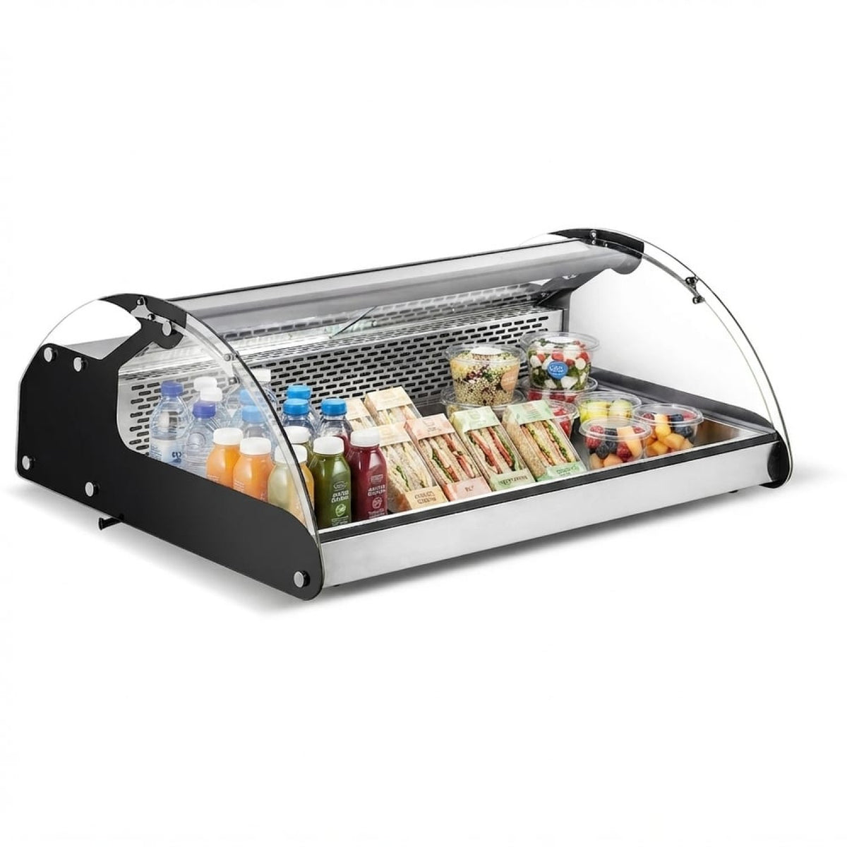 Display Merchandiser Fridge 120 litres 3xGN1/1 Stainless Steel & Black - CW140