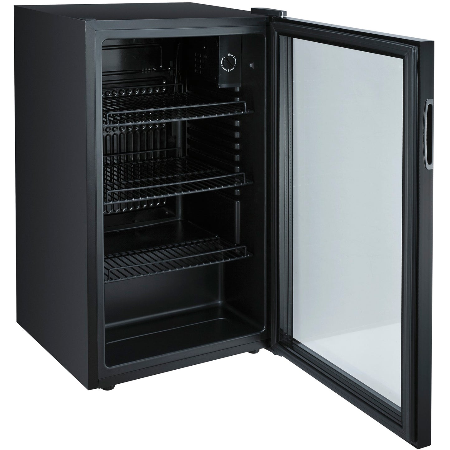 Professional 85L Glass Door Commercial Beer & Beverage Bottle Cooler – Black (CW85)