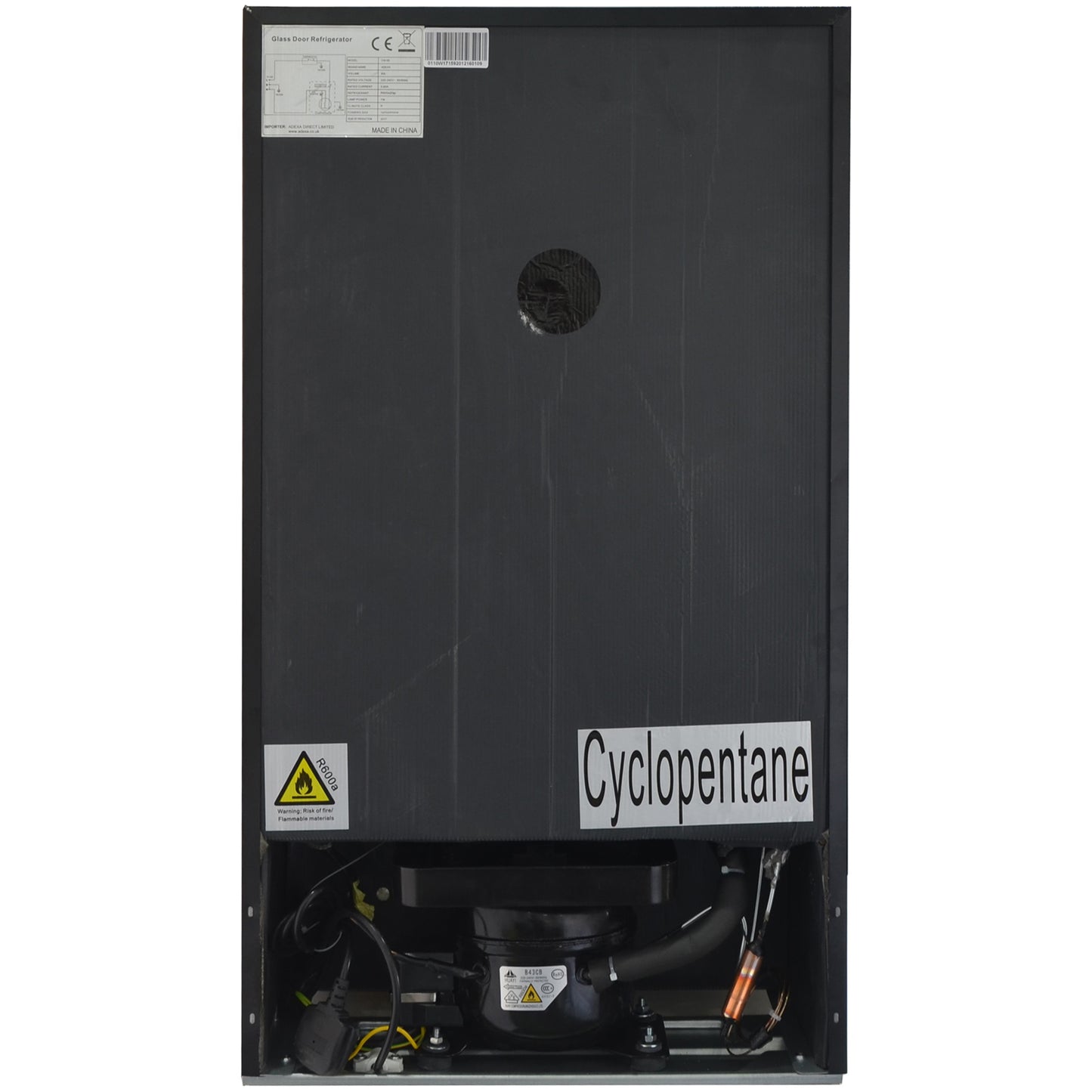 Professional 85L Glass Door Commercial Beer & Beverage Bottle Cooler – Black (CW85)