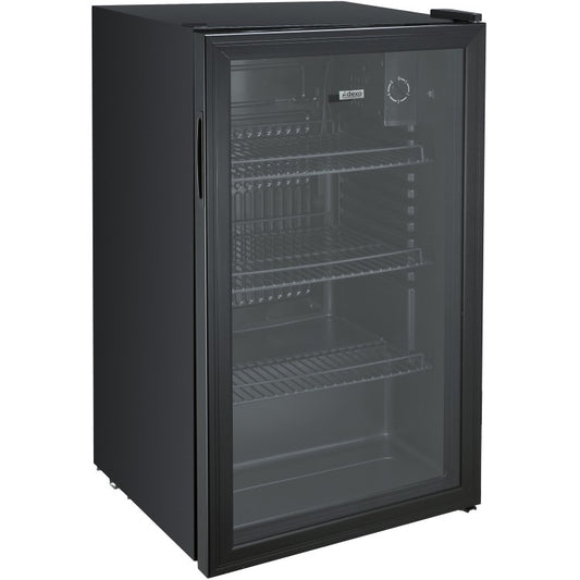 Professional 85L Glass Door Commercial Beer & Beverage Bottle Cooler – Black (CW85)