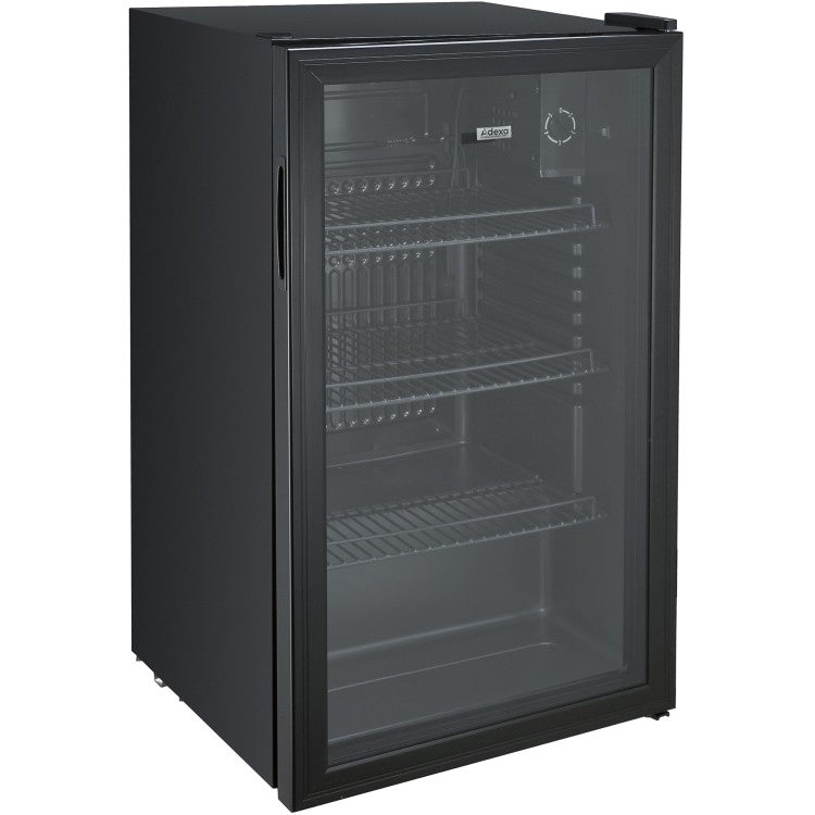 Professional 85L Glass Door Commercial Beer & Beverage Bottle Cooler – Black (CW85)