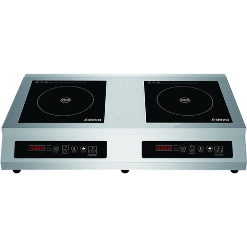 Commercial Double Side-by-Side Induction Cooker 7000W (3500W+3500W) Touch Control Hardwired - CX002
