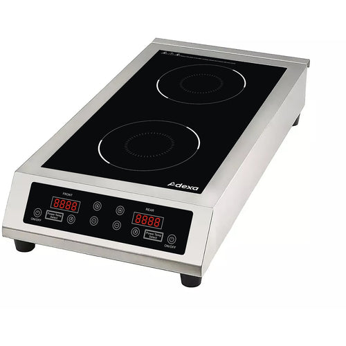 Commercial Double Front-to-Back Induction Cooker 7000W (3500W+3500W) Touch Control Hardwired - CX008