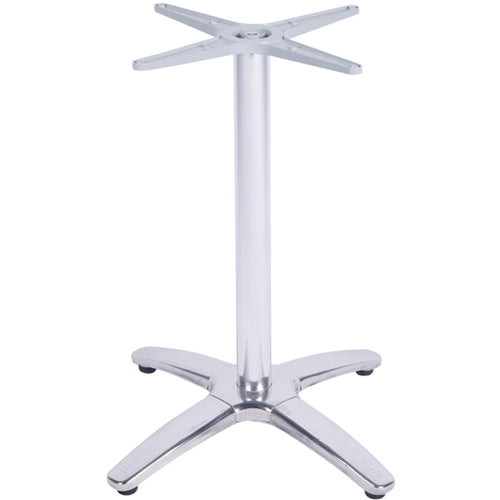 Brushed steel Table base 620mm Standard height - D011