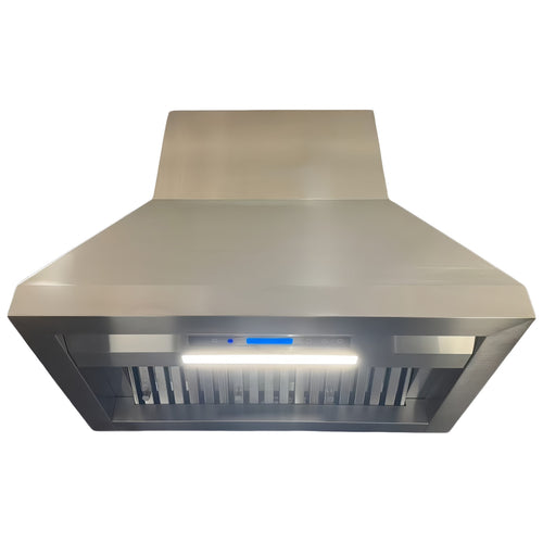 Commercial Wall Mounted Stainless Steel Extraction Hood with Touch Control, Remote and LED Lighting 914 x 559mm - D36JF122