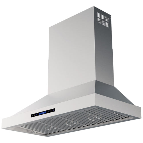 Commercial Wall Mounted Stainless Steel Extraction Hood with Touch Control, Remote and LED Lighting 1495 x 600mm - D60FF224
